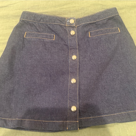 Reformation Amara Denim Button-Front Mini Skirt - Picture 3 of 7